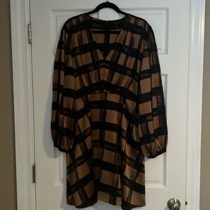 Halogen brown and black mini dress XL